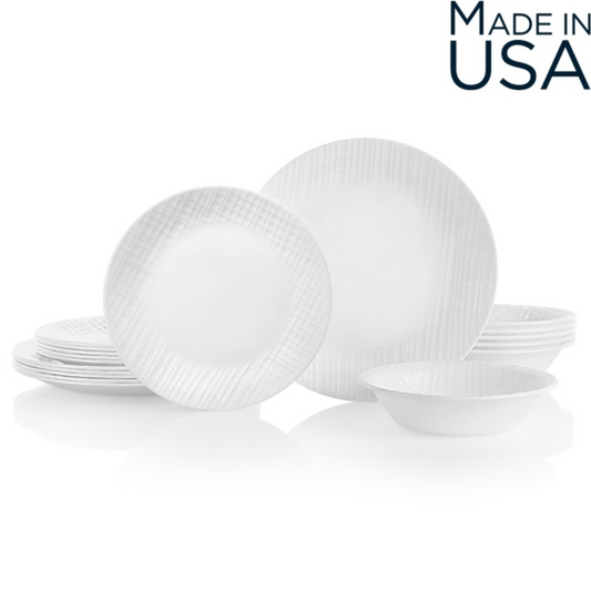 Corelle® - Linen Weave 18 Pc Dinnerware Set