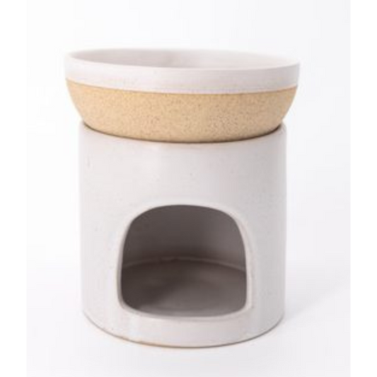 Aromatherapy Ceramic Oil Burner - White Sand