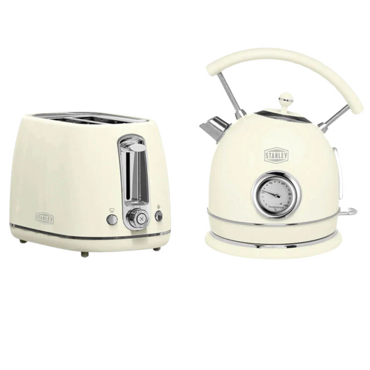 Premium Ivory Kettle & Toaster Set